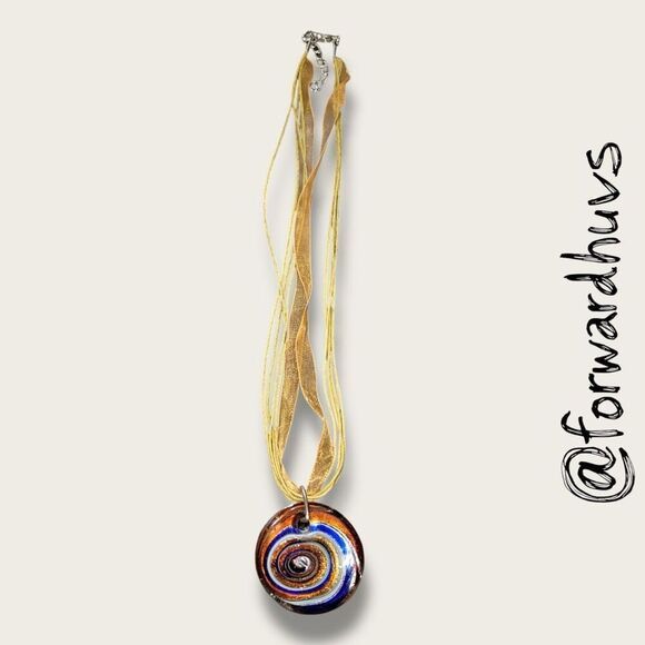 Bundle Sale 3 for $15 | Hand Crafted Glass Spiral Pendant Necklace - Picture 5 of 8
